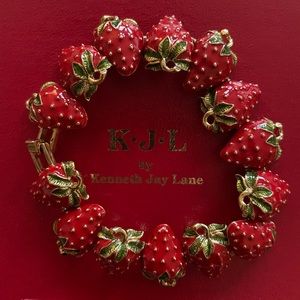 Kenneth Jay Lane Strawberry Link Bracelet